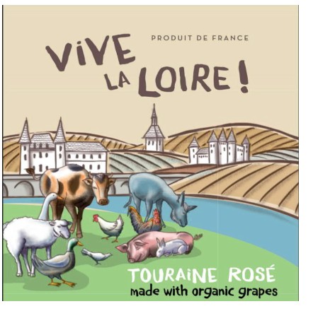 TABC label artwork for VIVE LA LOIRE! TOURAINE ROSE