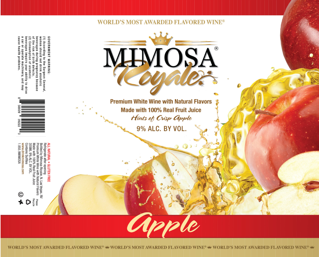 TABC label artwork for Mimosa Royale Apple Pack 4