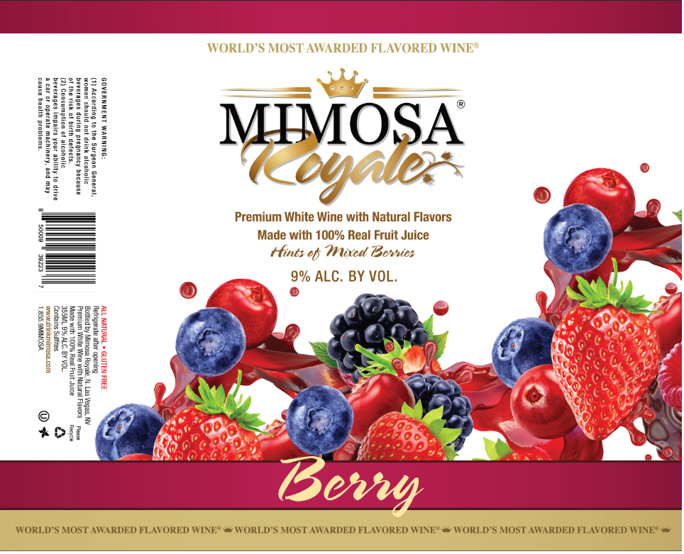TABC label artwork for Mimosa Royale Berry Pack 4