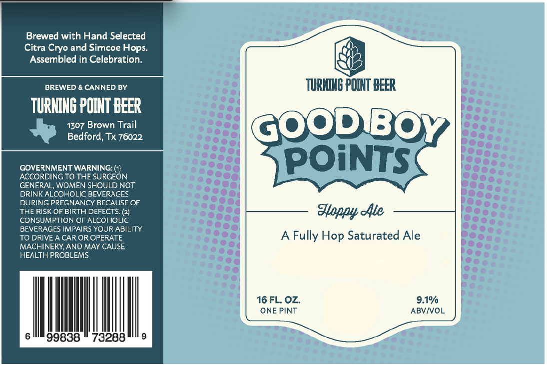 TABC label artwork for Good Boy Points