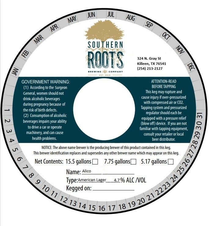 TABC label artwork for Alico