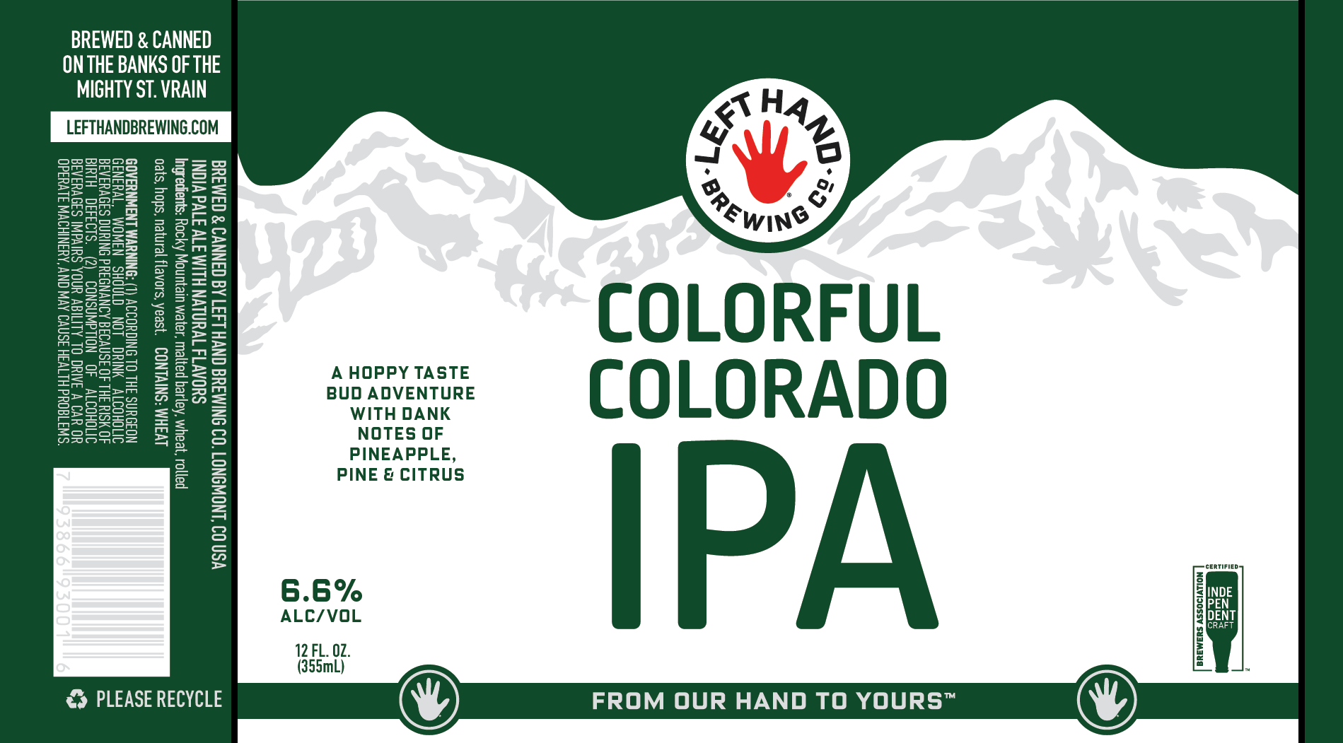 TABC label artwork for Colorful Colorado IPA