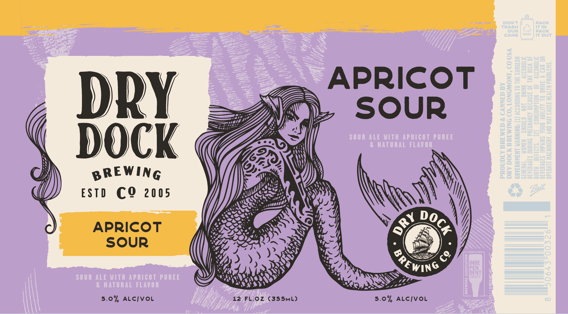 TABC label artwork for Dry Dock Brewing Apricot Sour