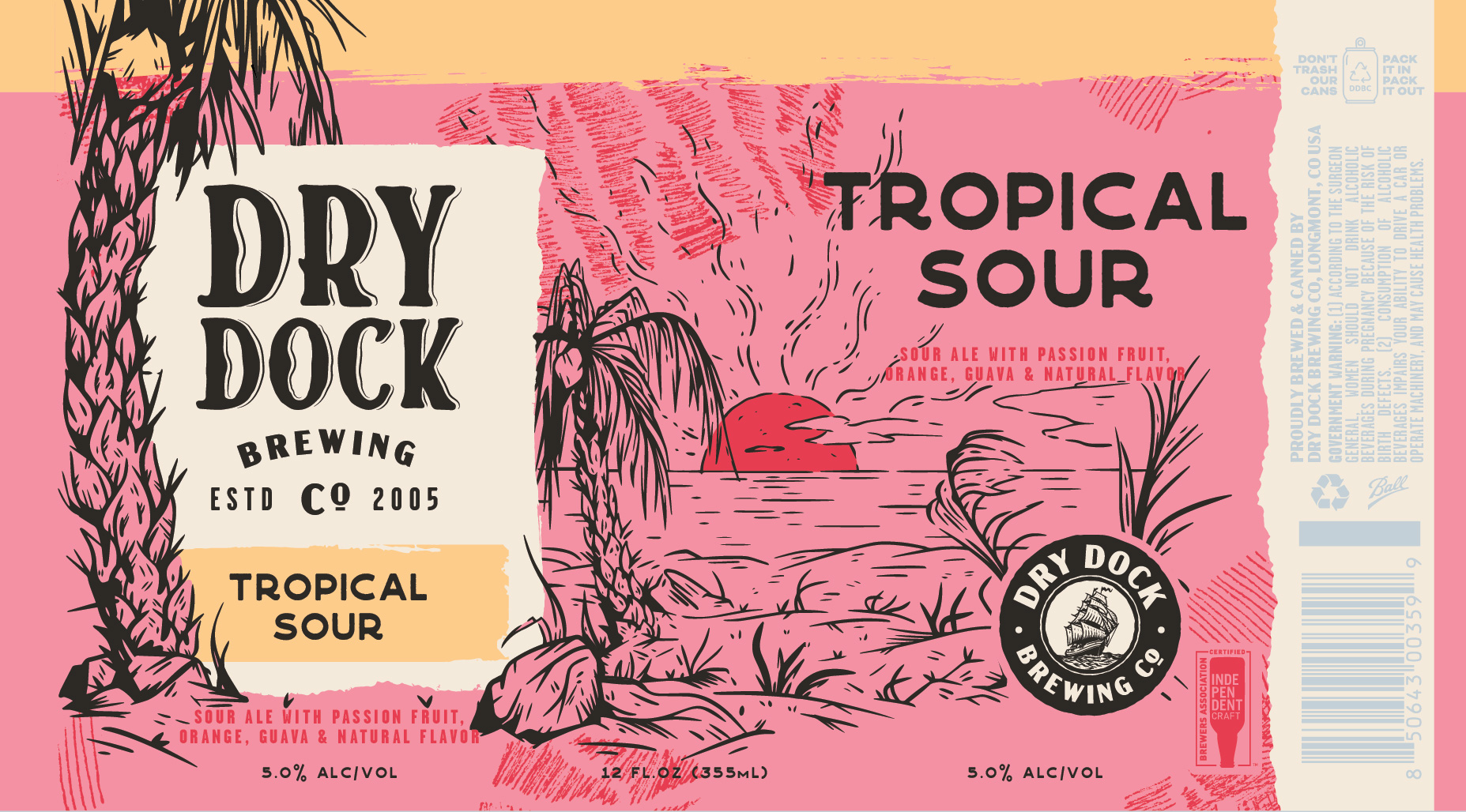 TABC label artwork for Dry Dock Brewing Tropical Sour