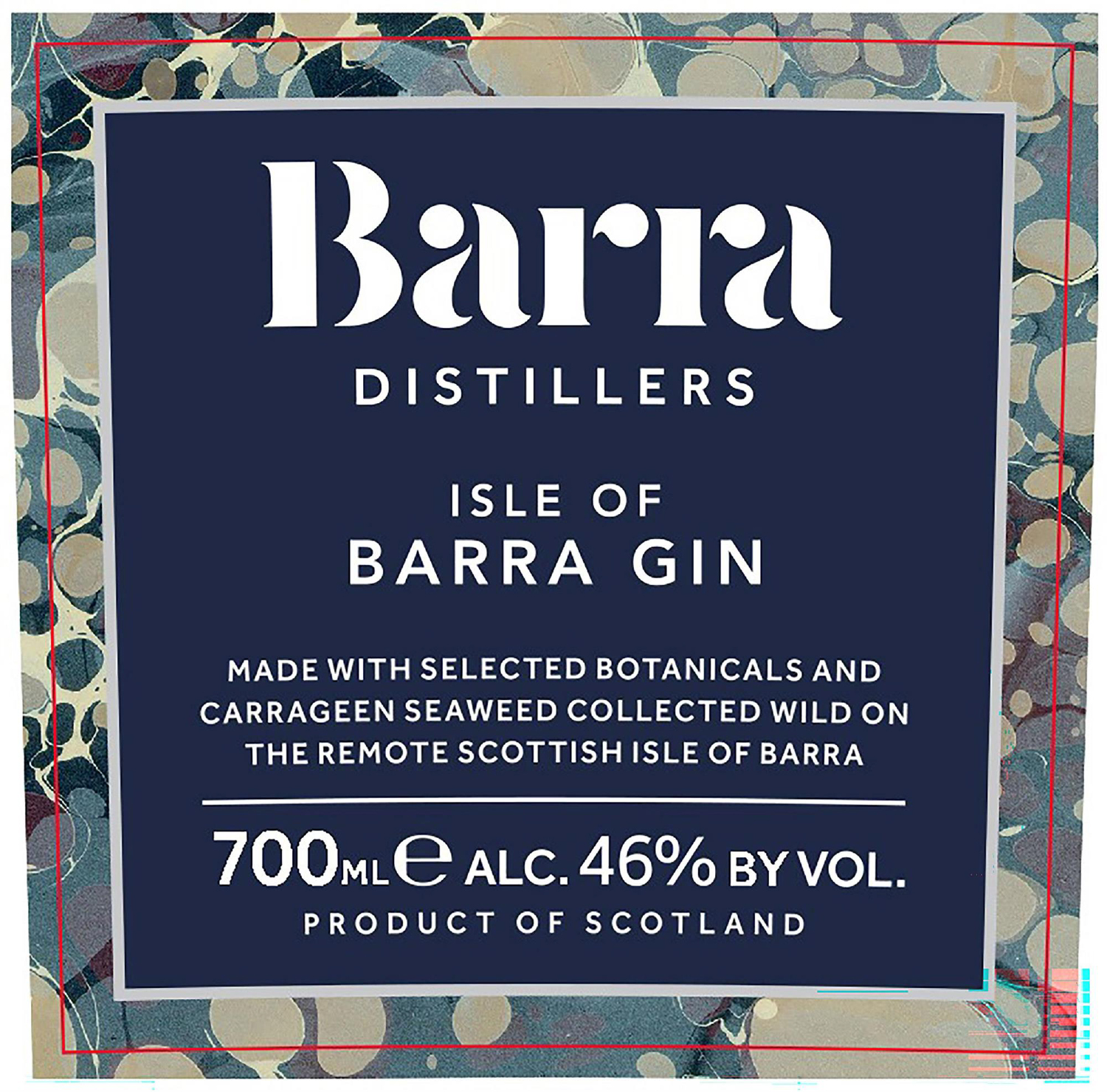 TABC label artwork for Isle of Barra Gin