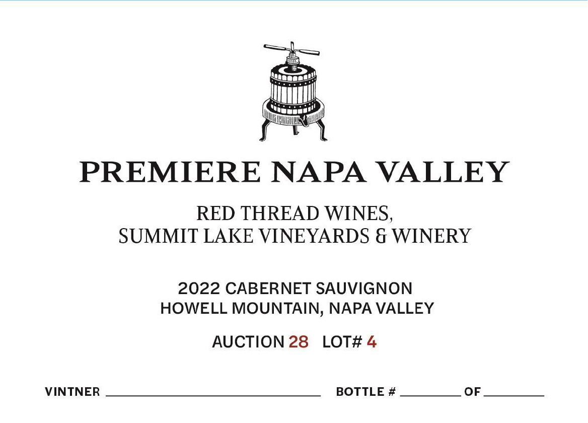 TABC label artwork for PNV Red Thread Wines Cabernet Sauvignon