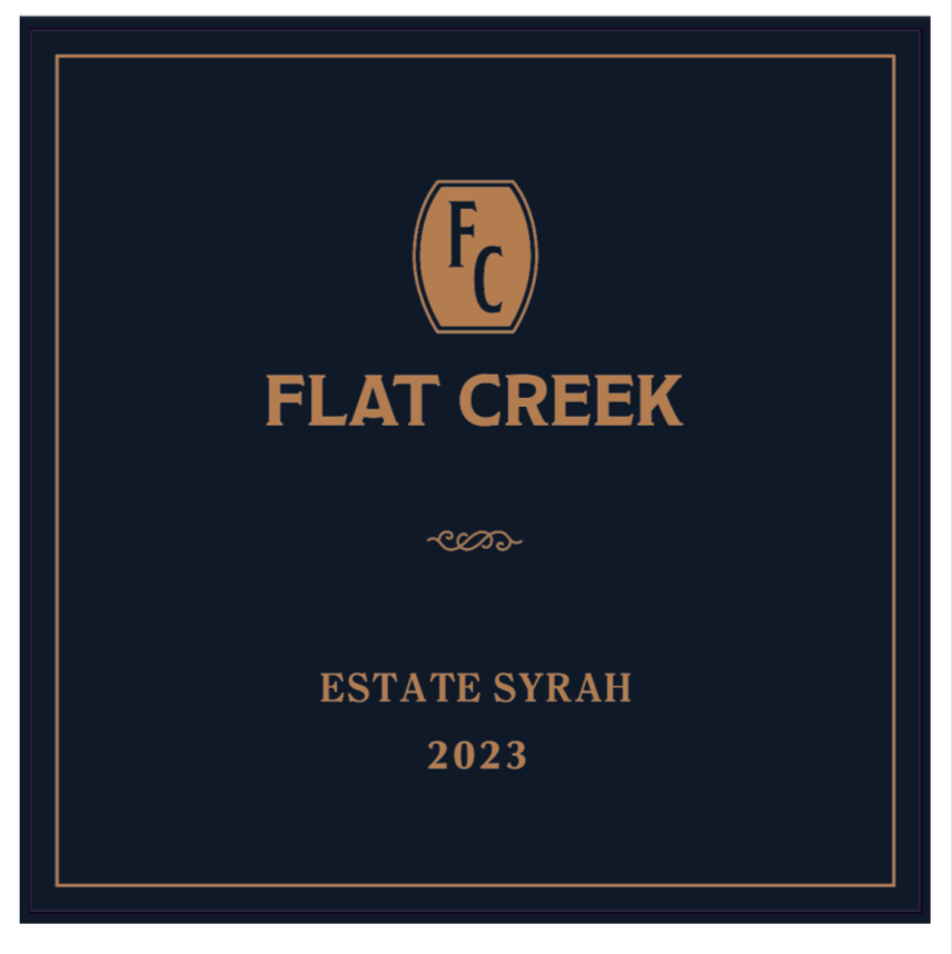 TABC label artwork for Flat Creek Estate Syrah