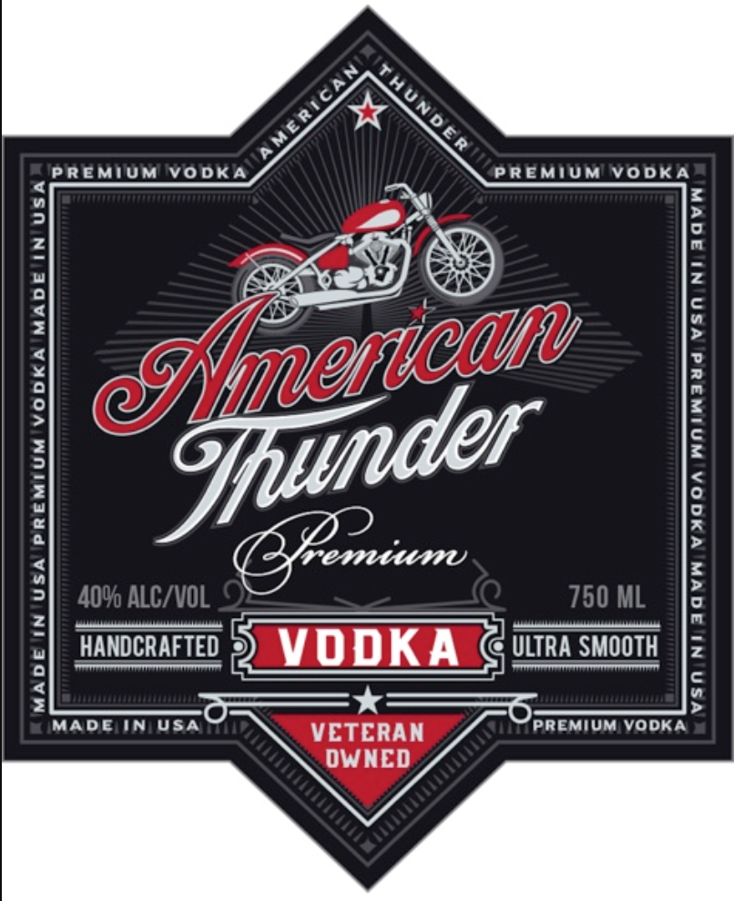 TABC label artwork for American Thunder Classic Vodka