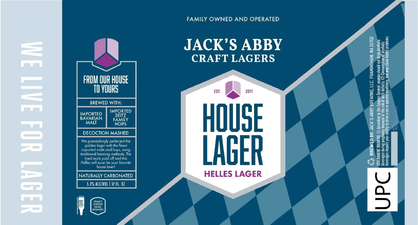TABC label artwork for Jack's Abby House Lager