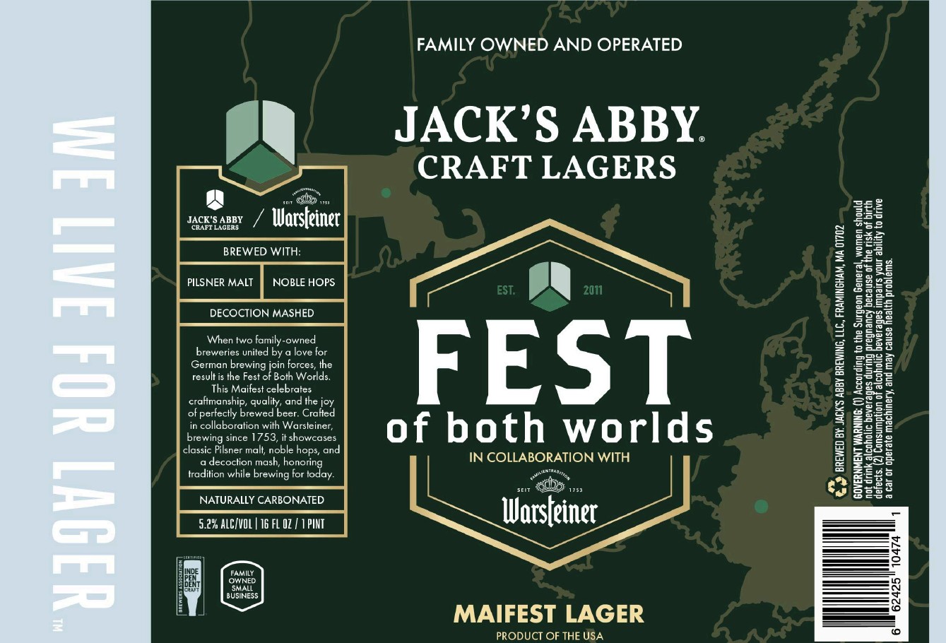 TABC label artwork for Jack’s Abby Craft Lagers Fest of Both Worlds: Maifest