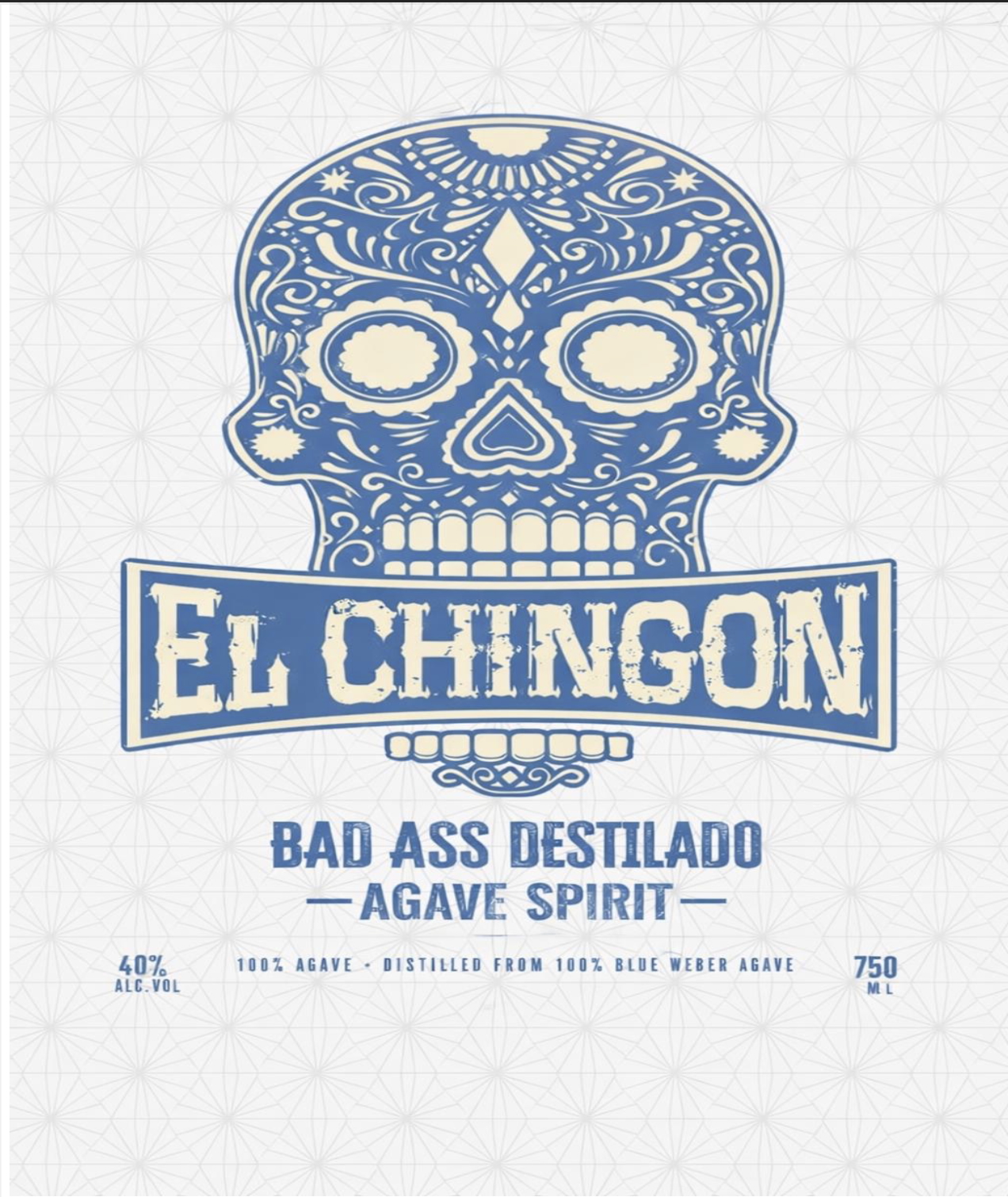 TABC label artwork for EL CHINGON BAD ASS DESTILADO