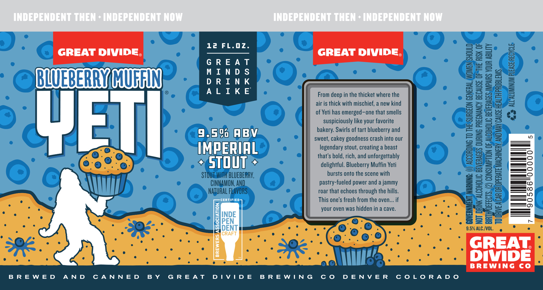 TABC label artwork for BLUEBERRY MUFFIN YETI