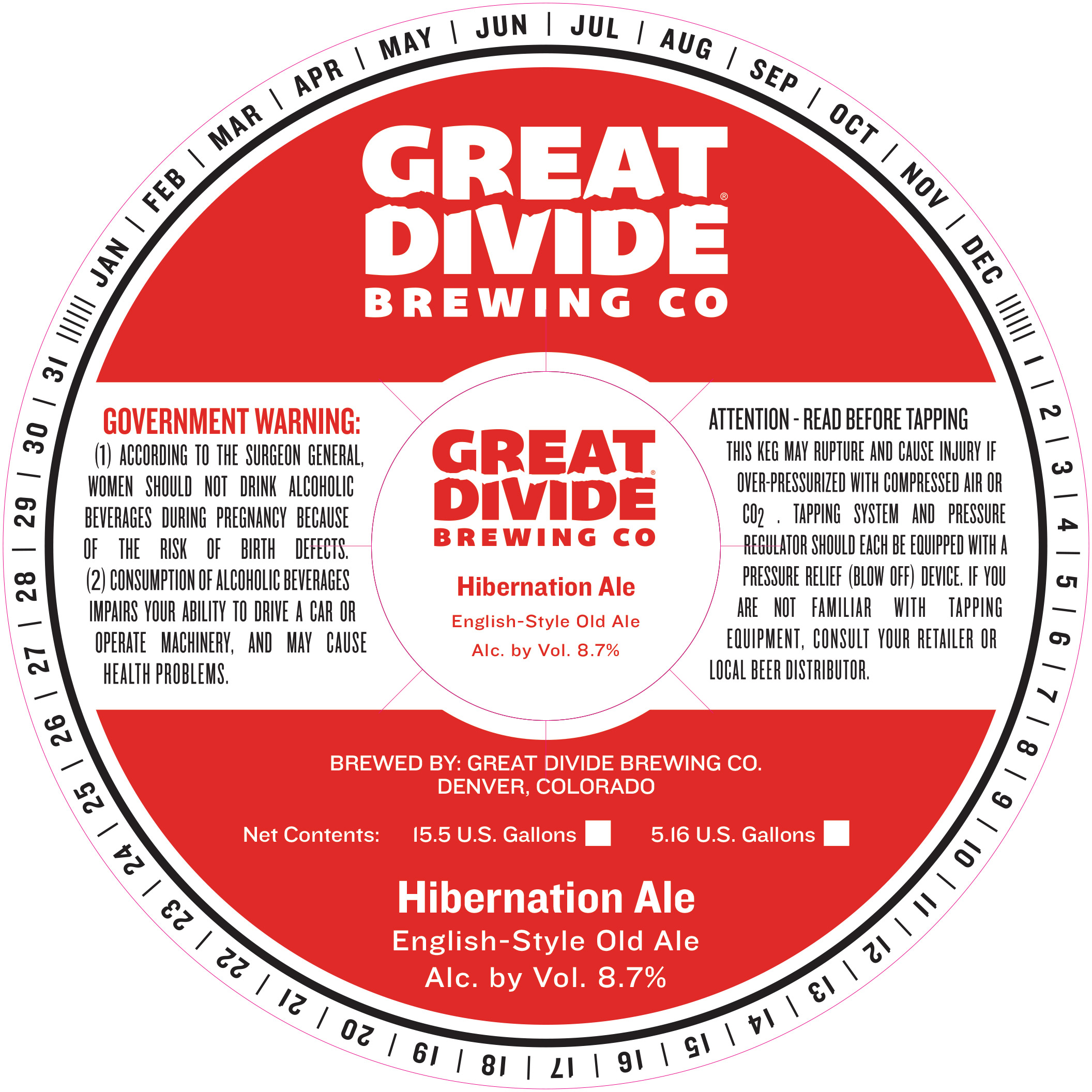TABC label artwork for HIBERNATION