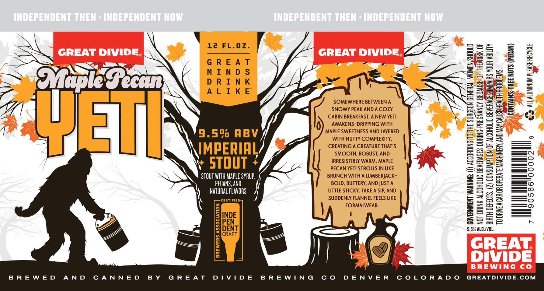TABC label artwork for MAPLE PECAN YETI