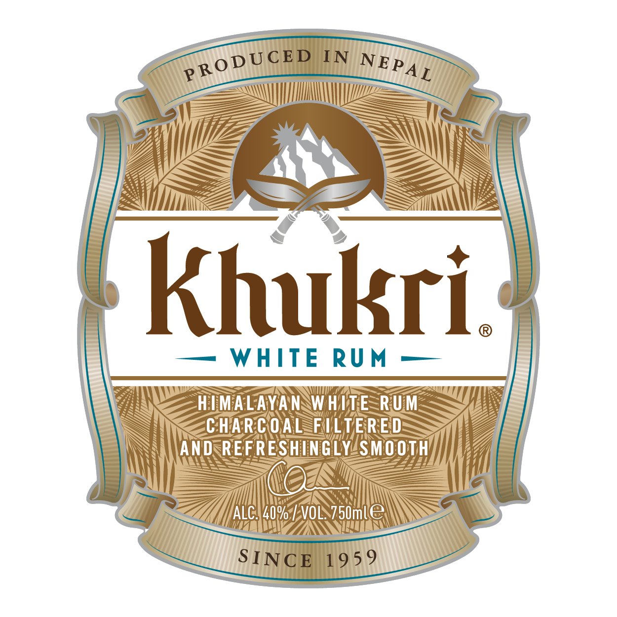 TABC label artwork for Khukri White Rum