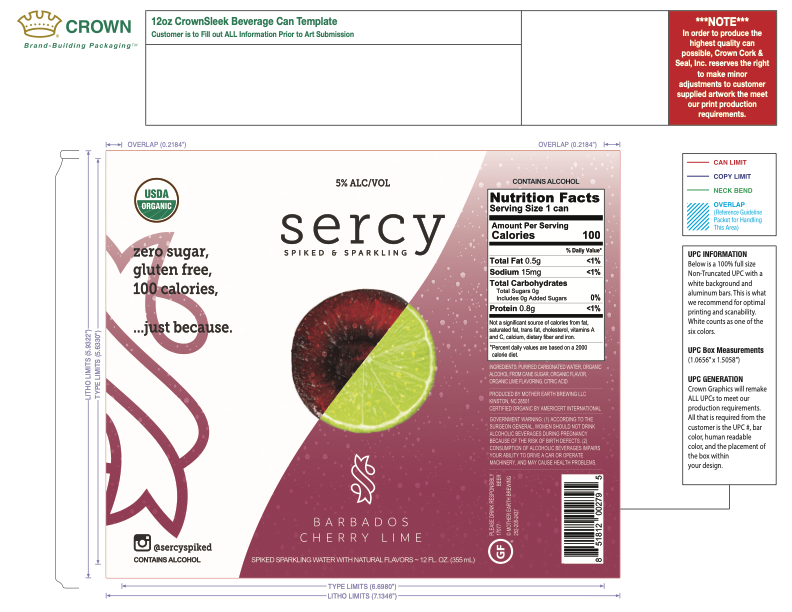 TABC label artwork for Sercy Organic - Barbados Cherry Lime