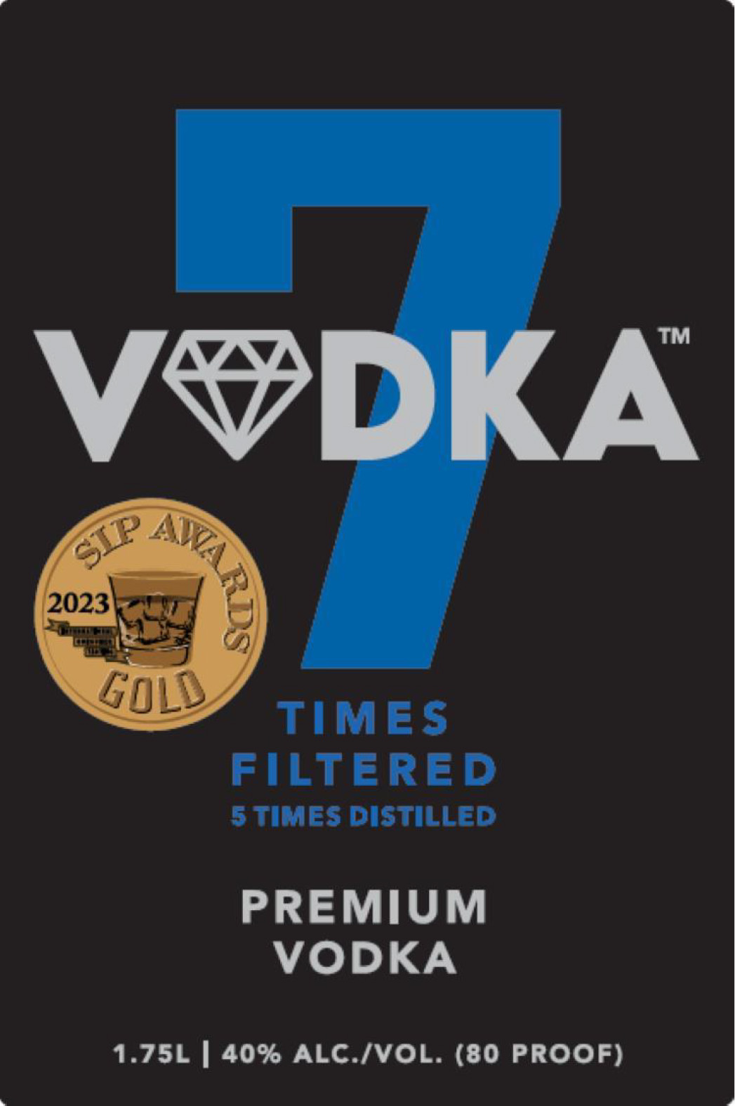 TABC label artwork for 7 Vodka