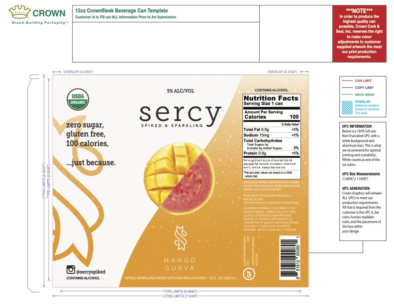 TABC label artwork for Sercy Organic - Mango Guava