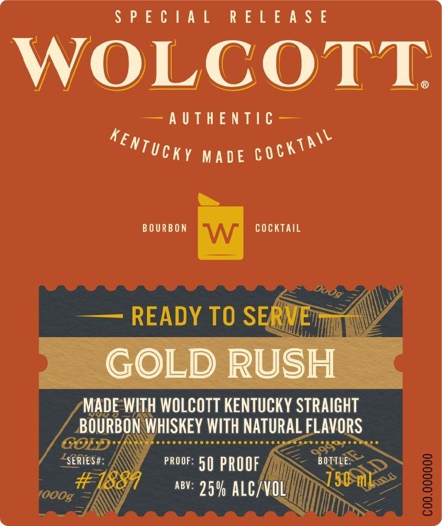 TABC label artwork for Wolcott Gold Rush