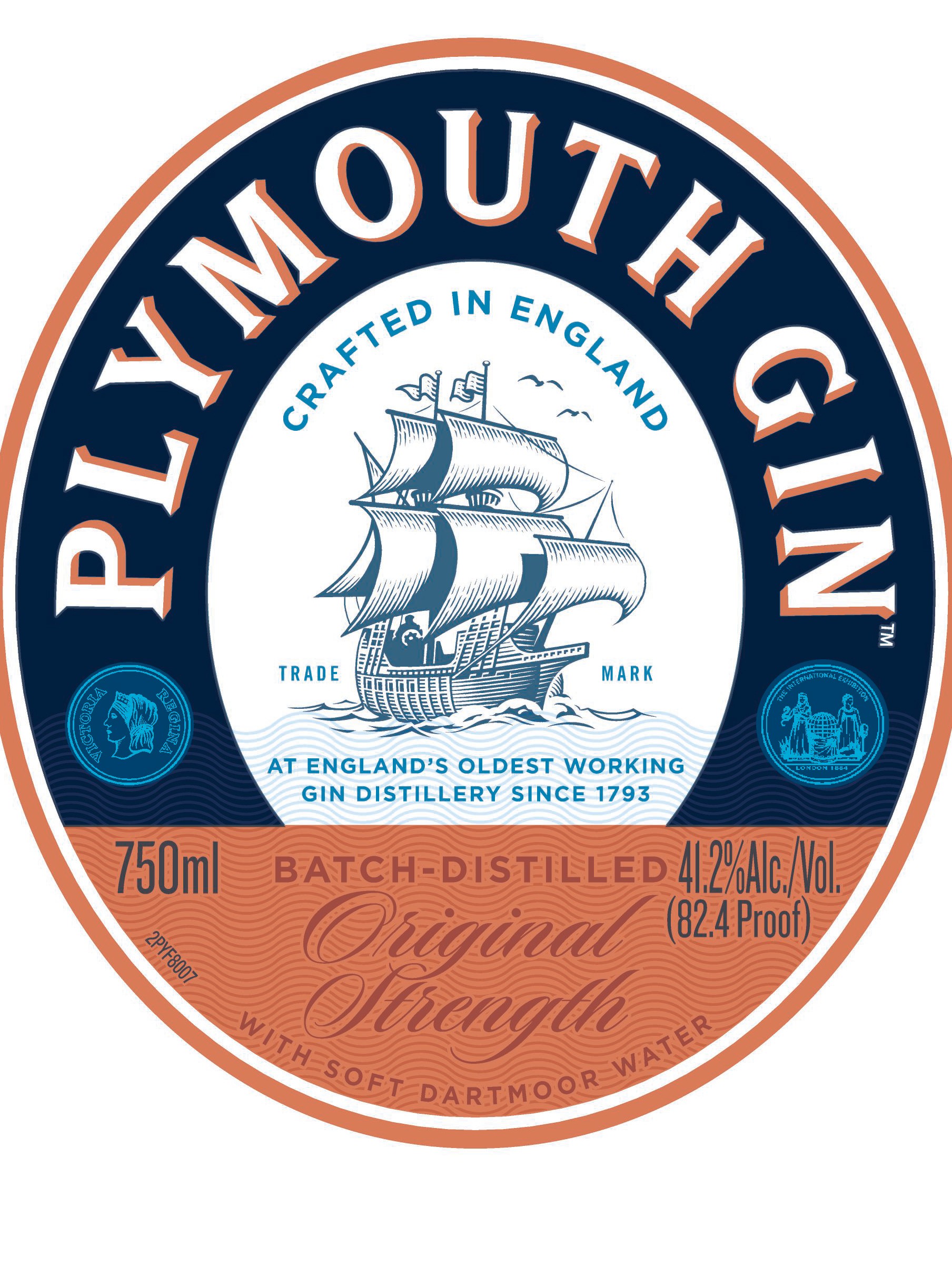 TABC label artwork for Plymouth Original Gin