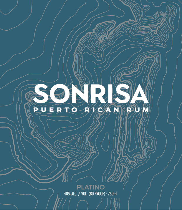 TABC label artwork for Sonrisa Puerto Rican Rum Platino