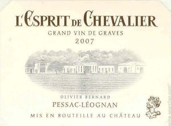 TABC label artwork for L'ESPRIT DE CHEVALIER PESSAC LEOGNAN