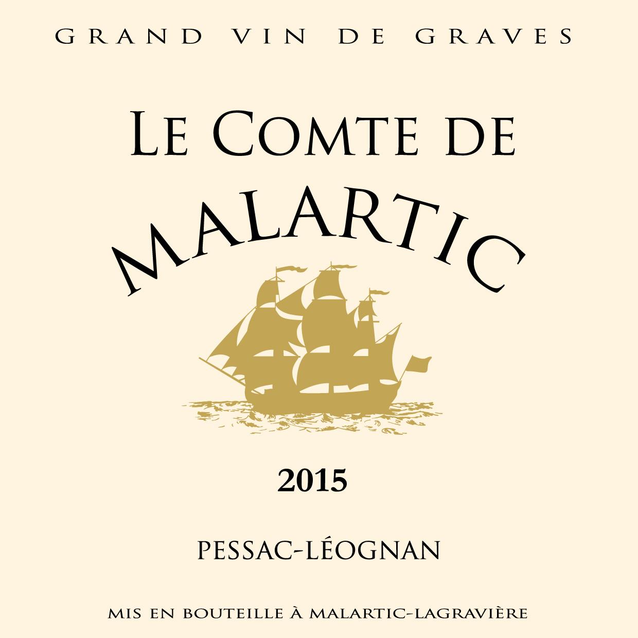 TABC label artwork for CHATEAU MALARTIC-LAGRAVIERE LE COMTE DE MALARTIC