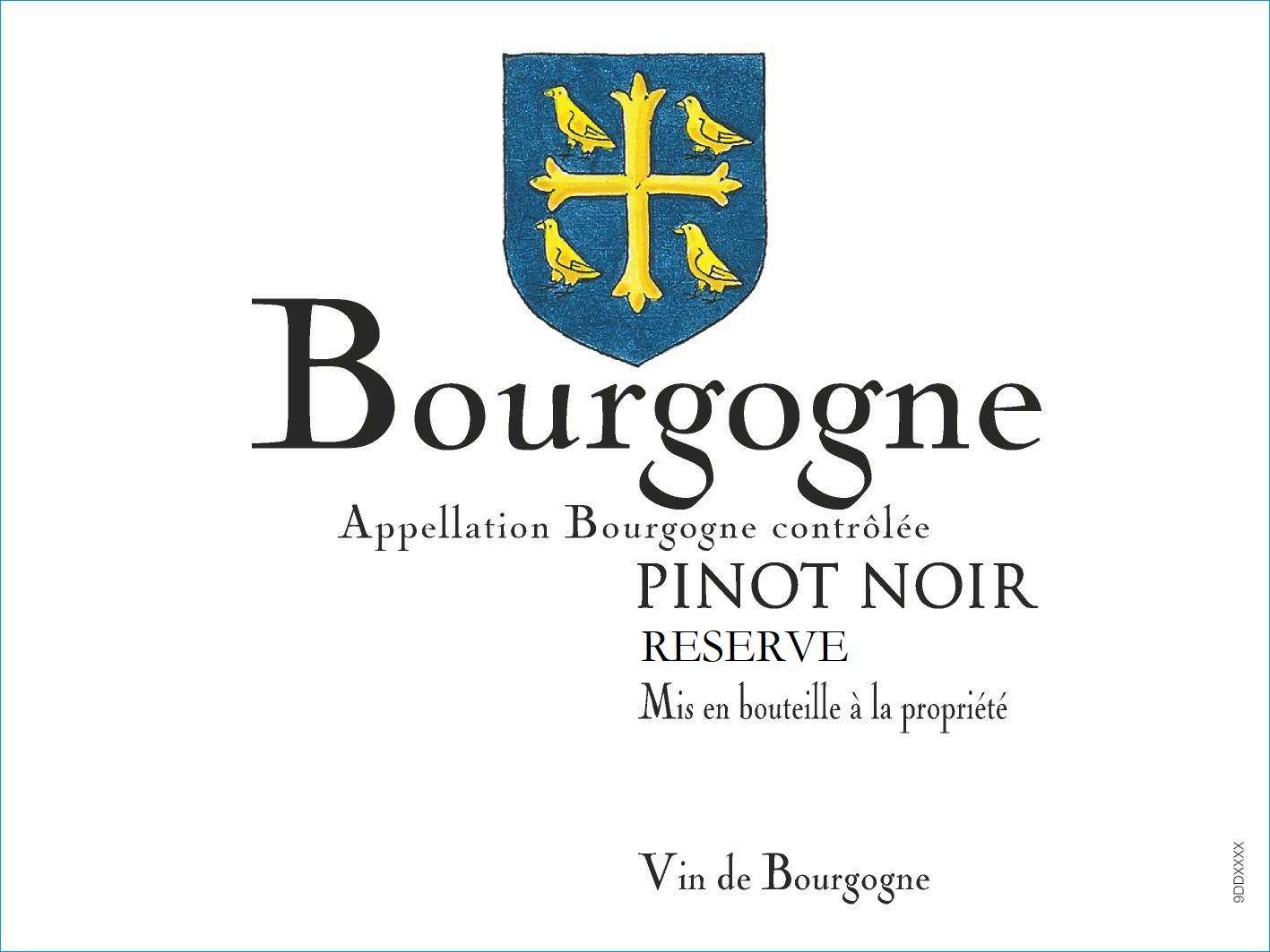 TABC label artwork for Vignerons Reunis Bourgogne Pinot Noir "Reserve"