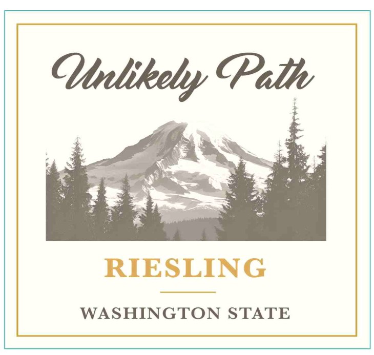 TABC label artwork for Unlikely Path Riesling