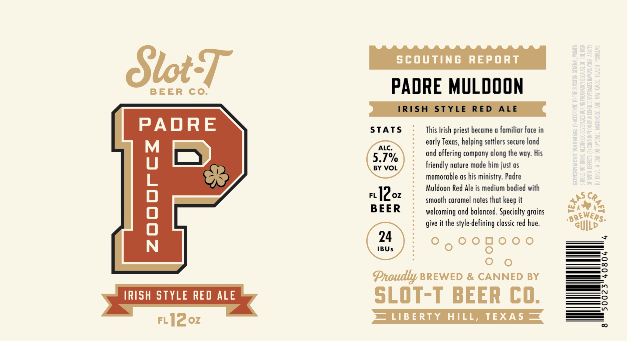 TABC label artwork for Padre Muldoon