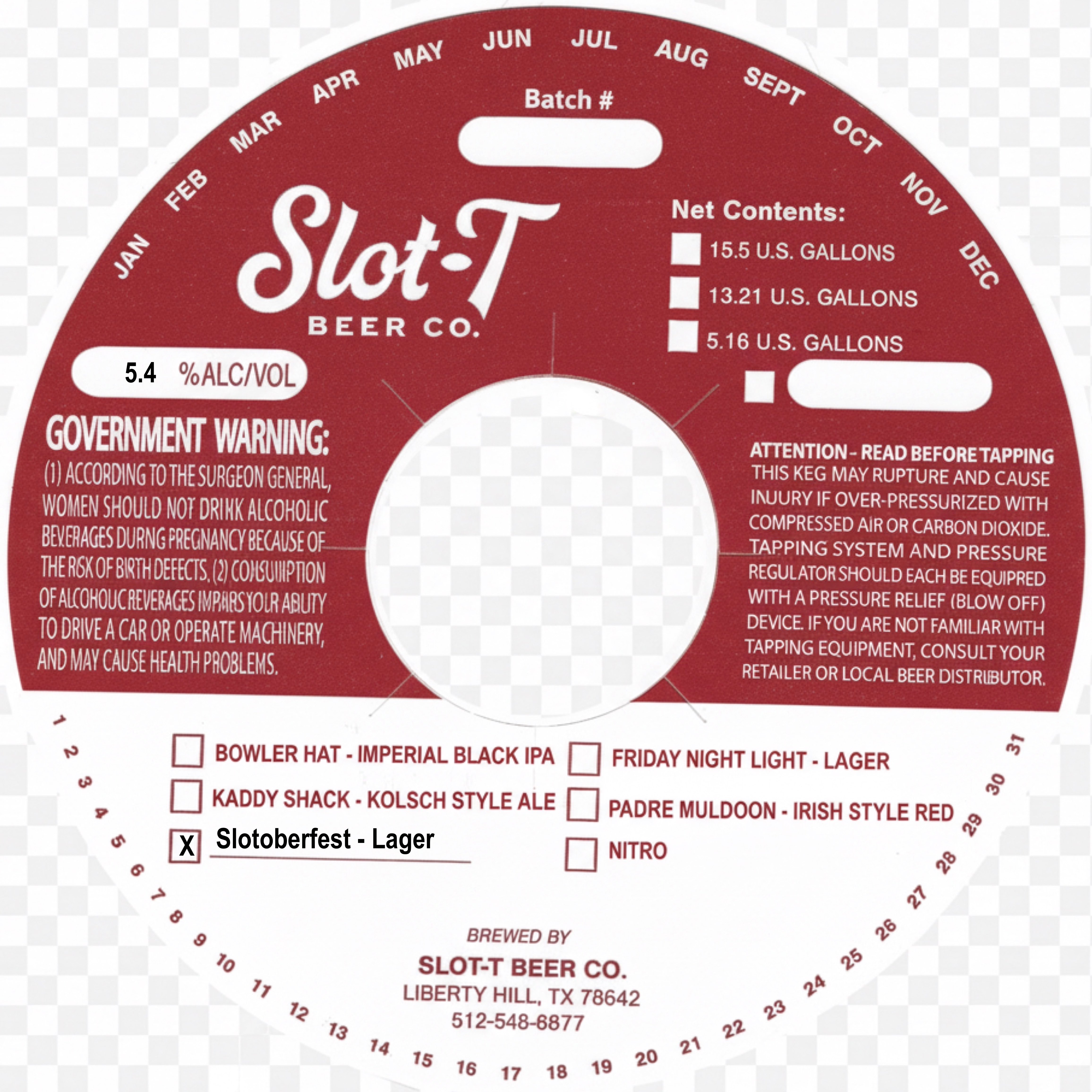 TABC label artwork for Slotoberfest