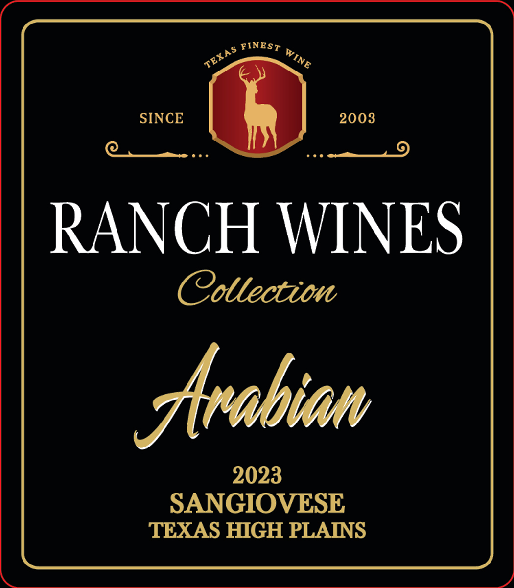 TABC label artwork for RANCH WINES COLLECTION ARABIAN SANGIOVESE