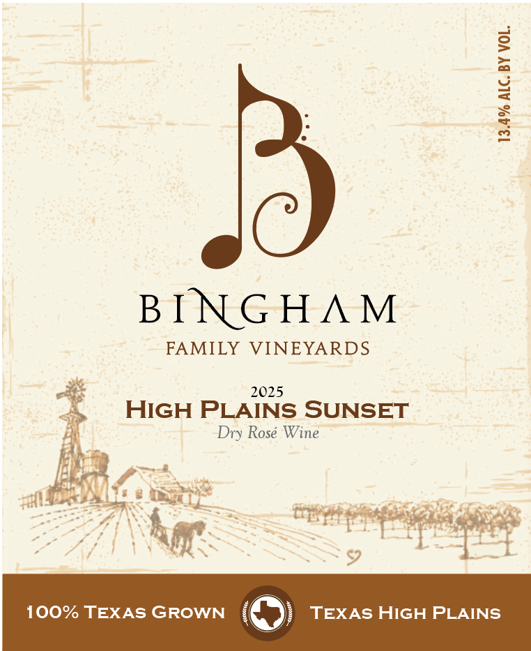 TABC label artwork for High Plains Sunset Rosé