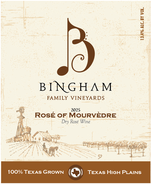 TABC label artwork for Rosé of Mourvèdre