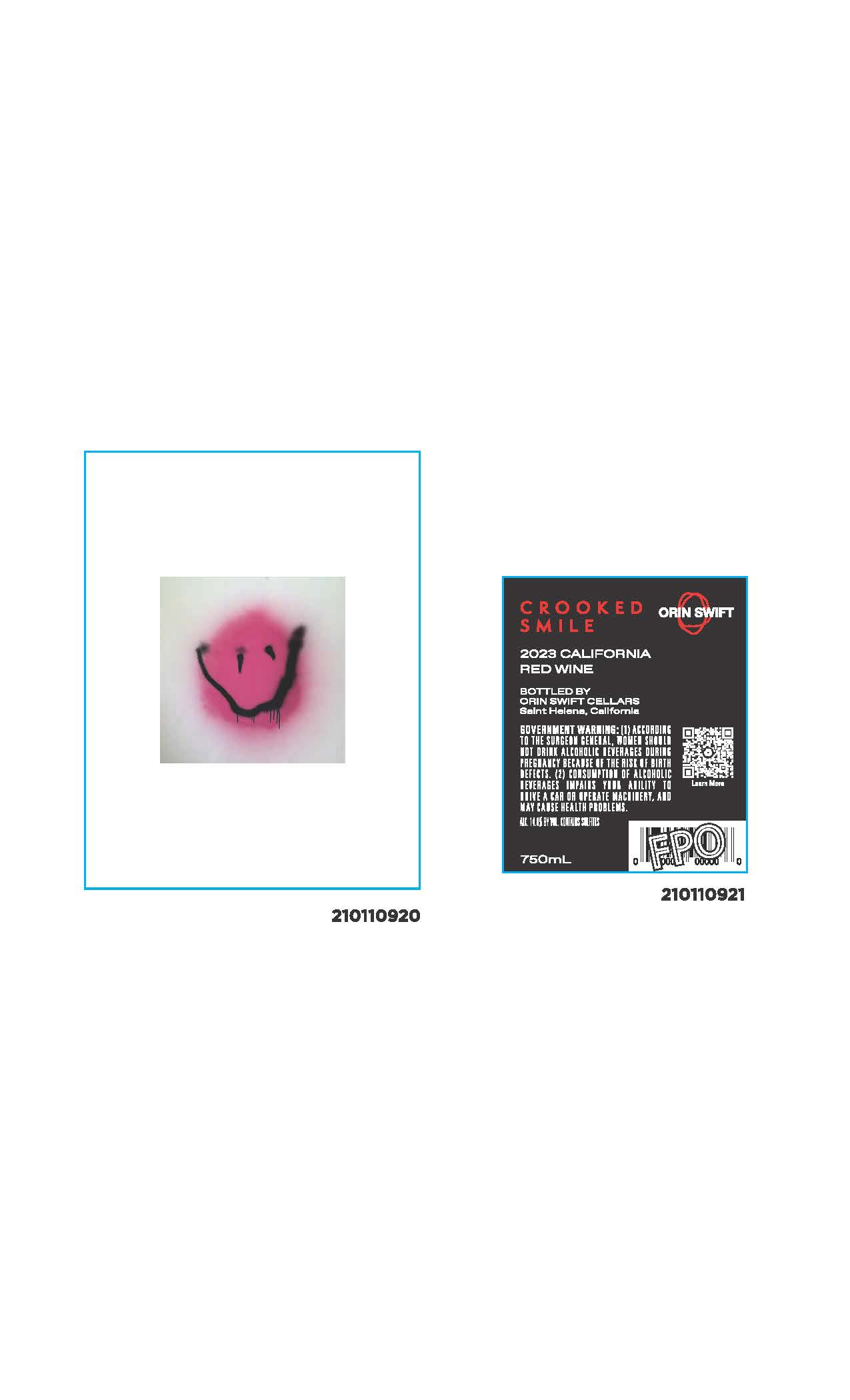 TABC label artwork for Crooked Smile California