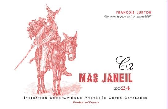 TABC label artwork for Mas Janeil C2 Cotes Catalanes Syrah Viognier Red