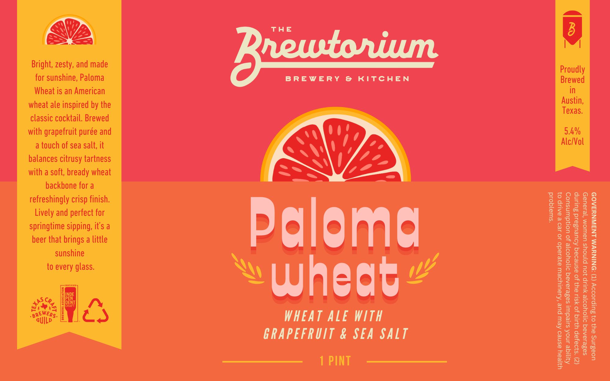 TABC label artwork for Paloma Wheat