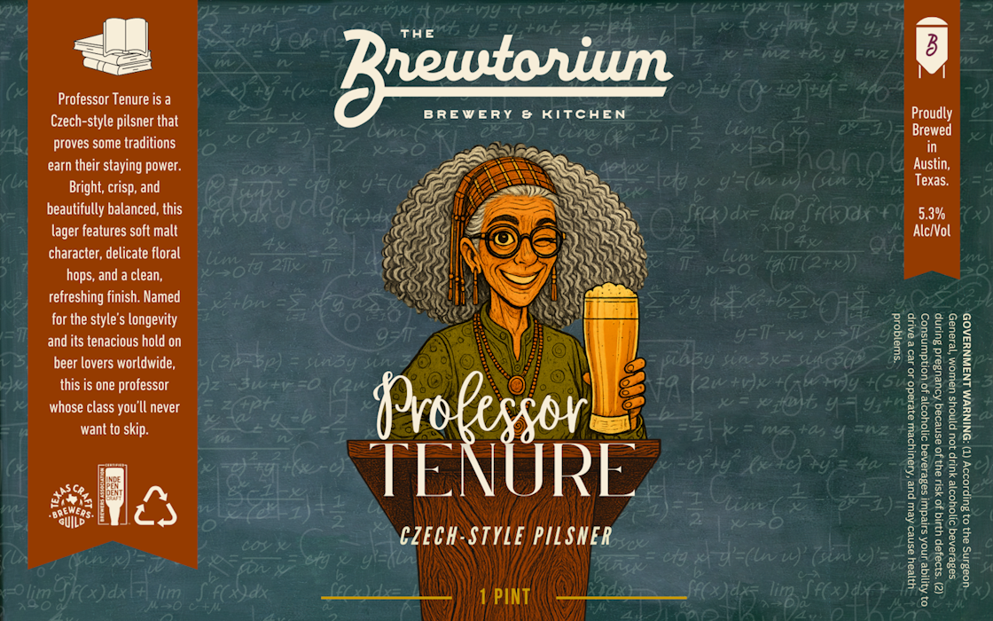 TABC label artwork for Professor Tenure