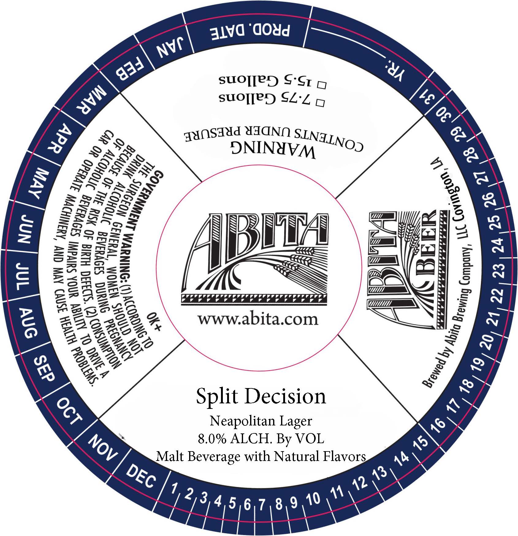 TABC label artwork for Split Decision