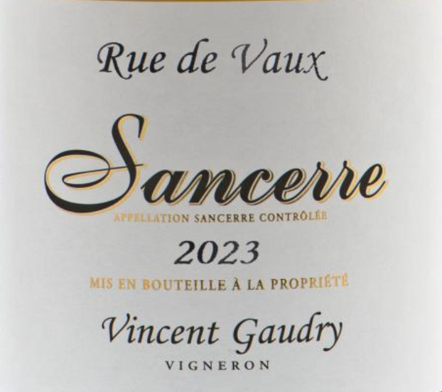 TABC label artwork for VINCENT GAUDRY RUE DE VAUX