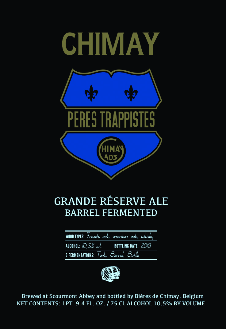 TABC label artwork for CHIMAY GRANDE RÉSERVE BARREL FERMENTED