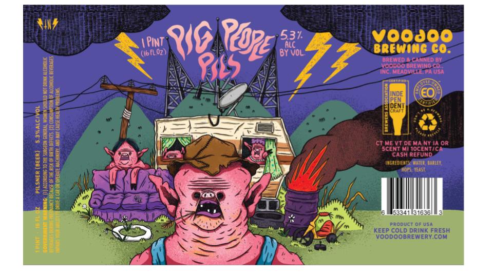TABC label artwork for Pig People Pils