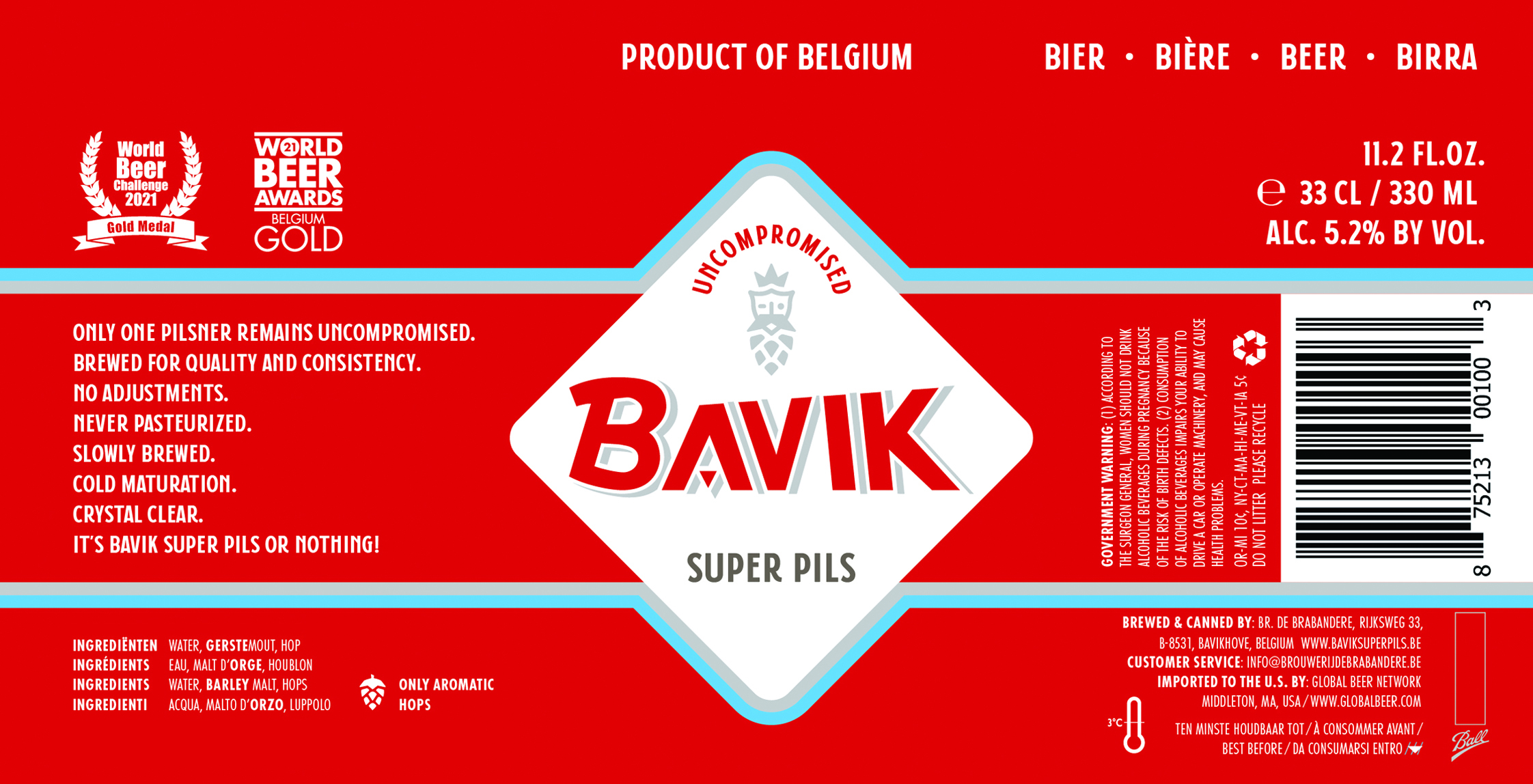 TABC label artwork for BAVIK SUPER PILS