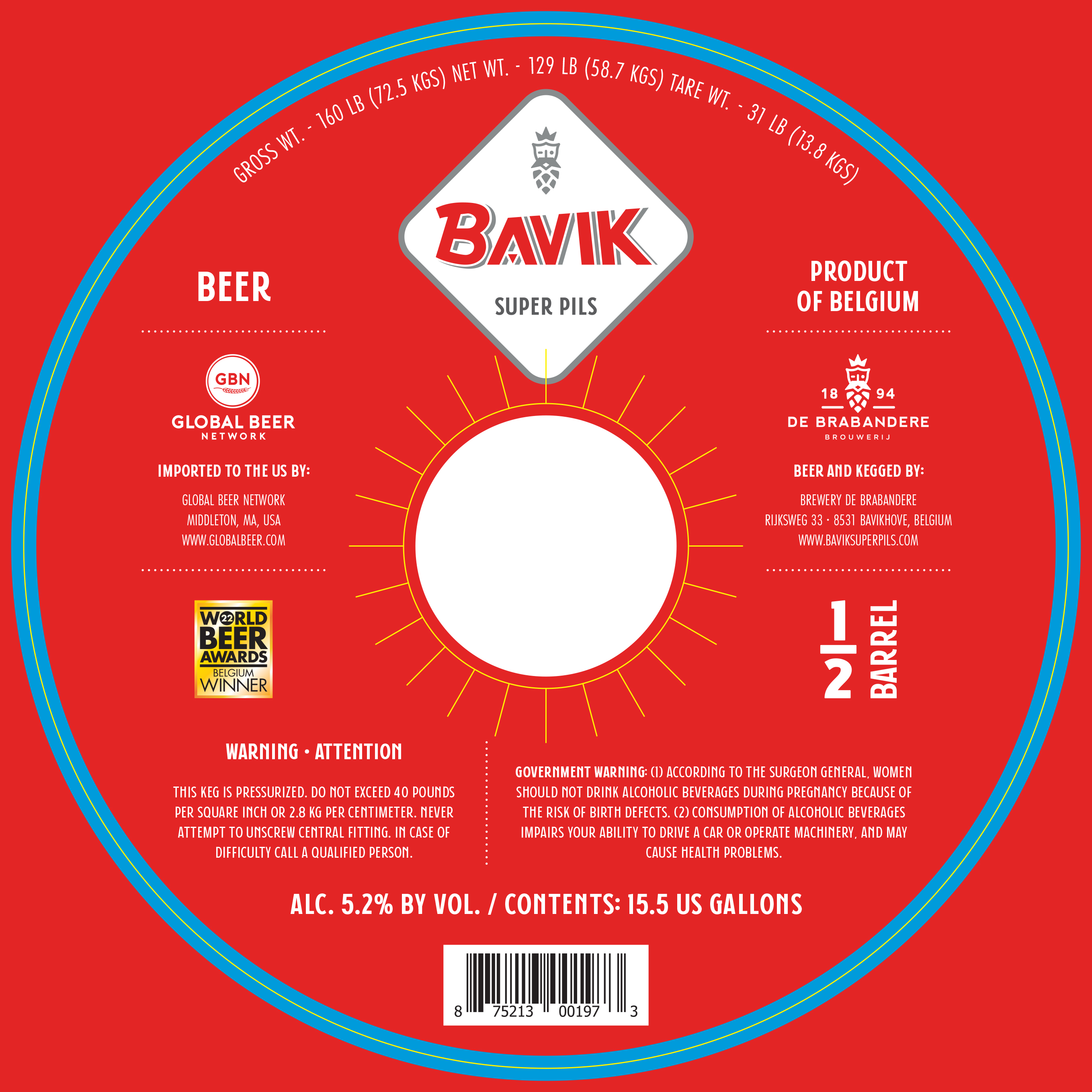 TABC label artwork for BAVIK SUPER PILS
