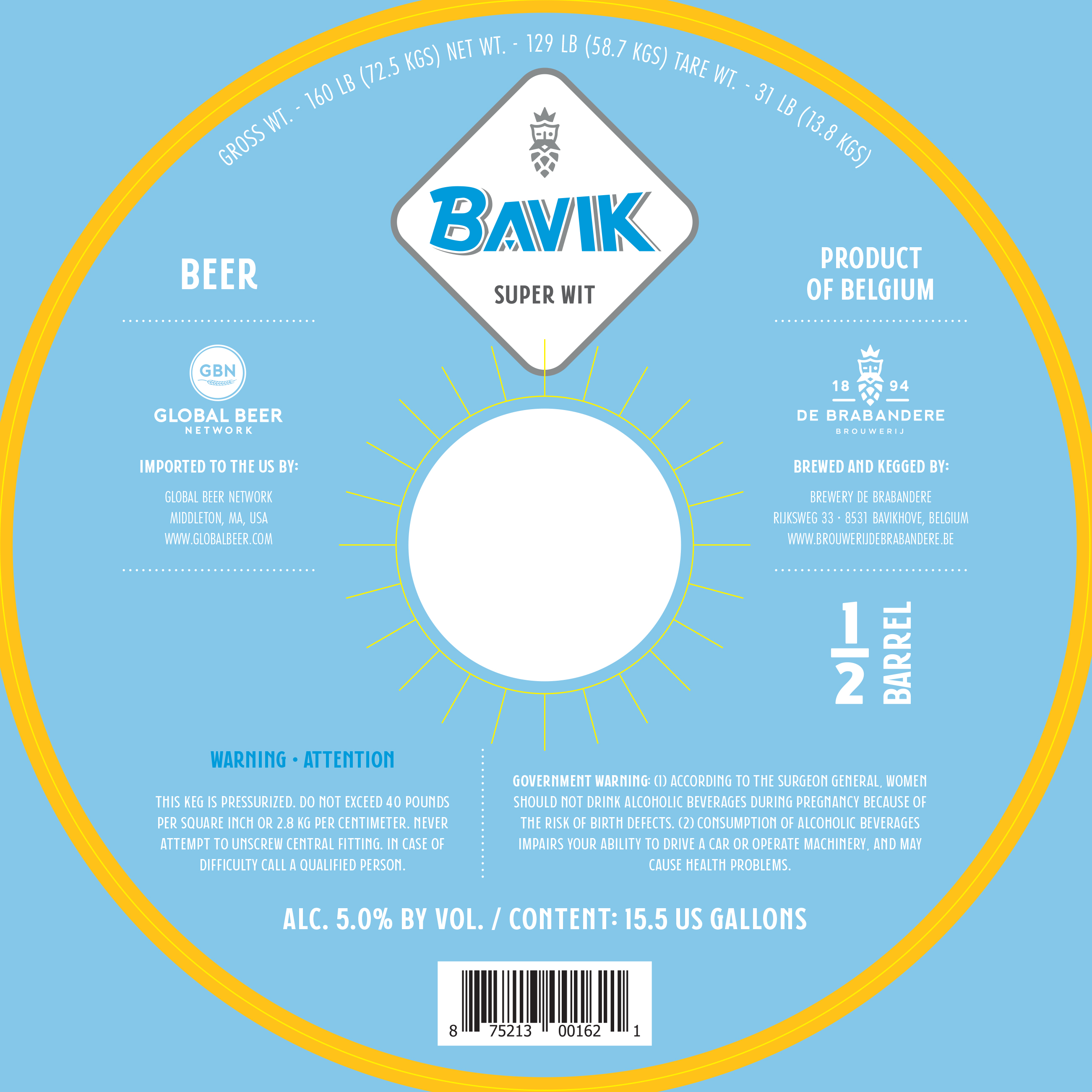 TABC label artwork for BAVIK SUPER WIT