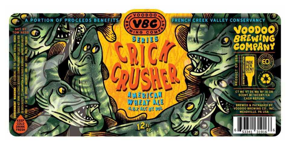 TABC label artwork for Crick Crusher - American Wheat Ale