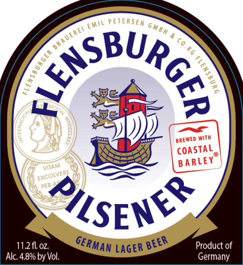 TABC label artwork for FLENSBURGER PILSENER