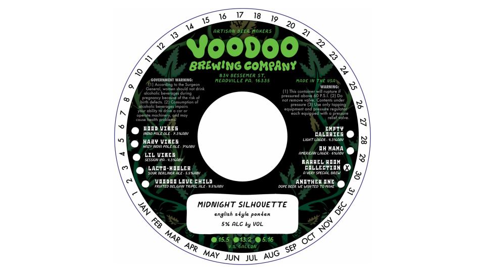 TABC label artwork for Midnight Silhouette