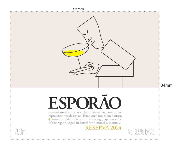 TABC label artwork for Esporao Artist Series Reserva White ORG