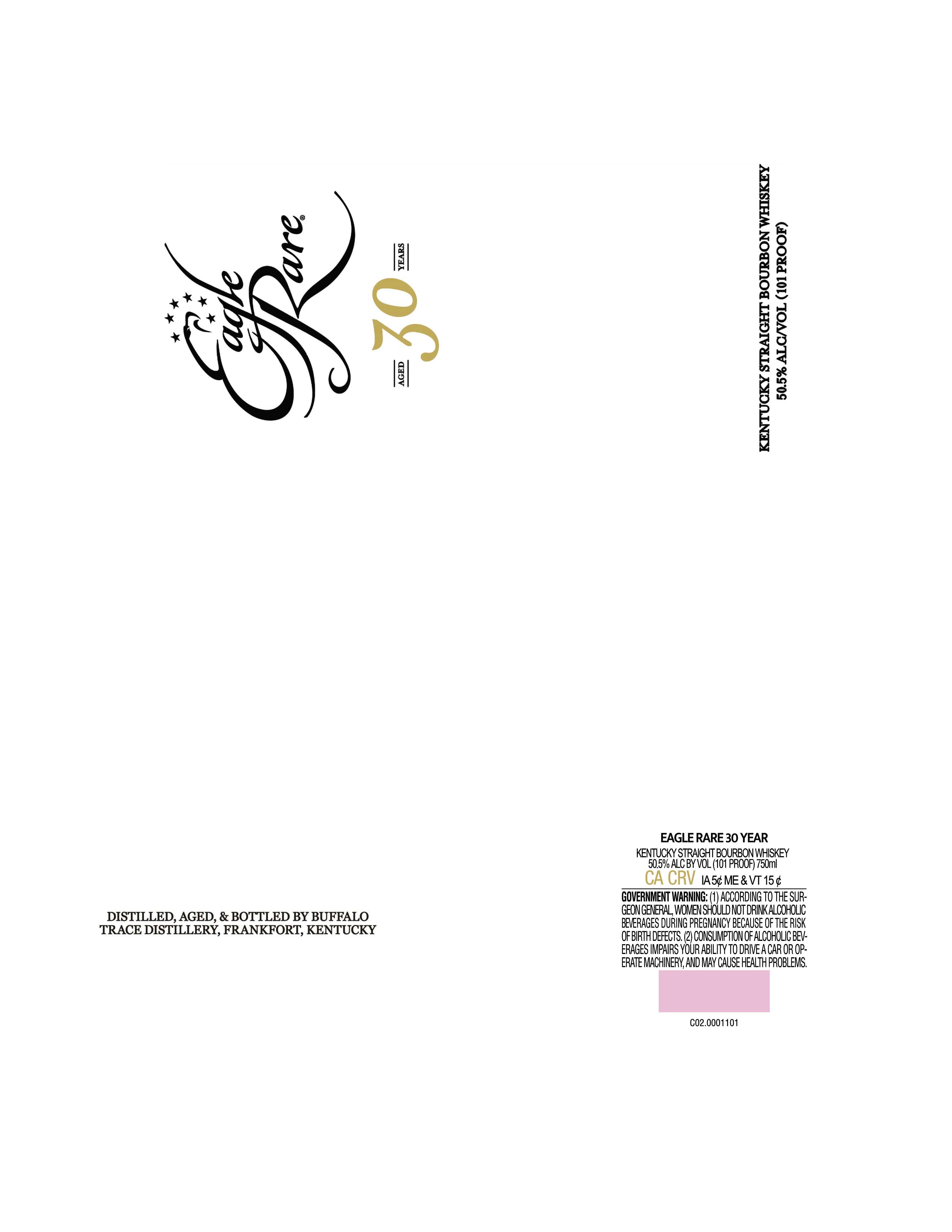 TABC label artwork for Eagle Rare Aged 30 Years Kentucky Straight Bourbon Whiskey